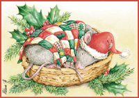 Weihnachtskarte Maus